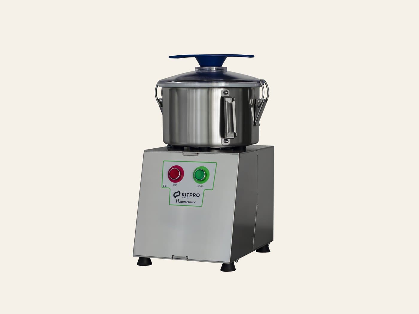 Countertop hummus machine in a professional kitchen